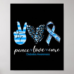 Liebe Typ Diabetes Sensibilisierung für Überlebend Poster