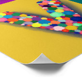 LIEBE Type Color Textur Einfaches Poster wiedergeb (Ecke)