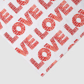Liebe-Typografie 1 Muster-Rot der Korinther-13 Seidenpapier (Ausschnitt)