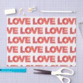 Liebe-Typografie 1 Muster-Rot der Korinther-13 Seidenpapier (Handwerk)