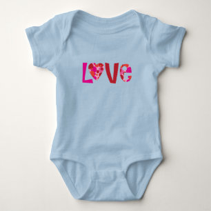 LIEBE Typografie Baby Strampler
