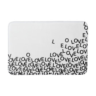 Liebe Typografie Bath Mat Badematte