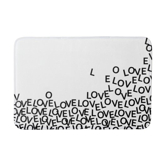 Liebe Typografie Bath Mat Badematte (Vorderseite)