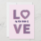 Liebe Typografie Design. Karte (Vorderseite)