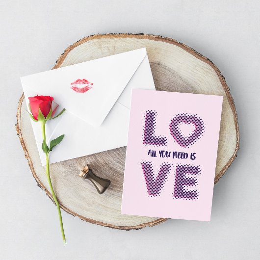 Liebe Typografie Design. Karte