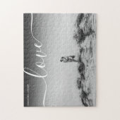 Liebe Typografie Drehbuch Schwarz-weiß Hochzeit Fo Puzzle (Vertikal)