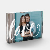 Liebe Typografie Foto und Name Foto Block (Links)