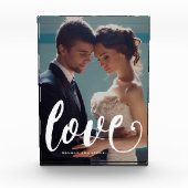 Liebe Typografie Foto und Name Foto Block (Vorderseite)