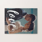 Liebe Typografie Foto und Namen Puzzle (Horizontal)