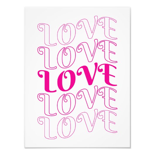 Liebe Typografie Fotodruck (Vorne)