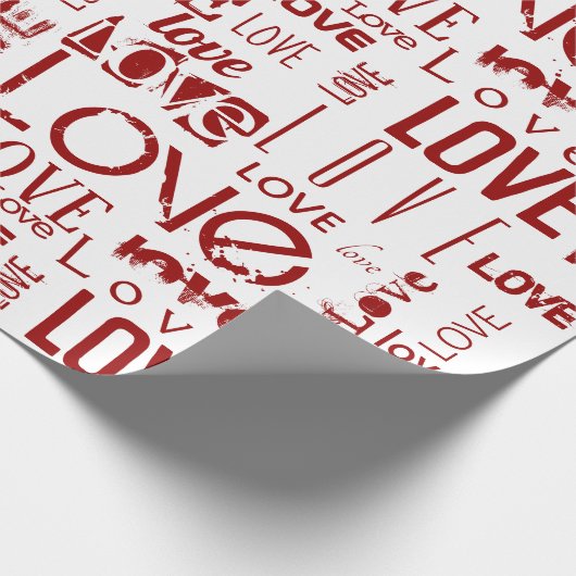 LIEBE! Typografie Geschenkpapier (Ecke)
