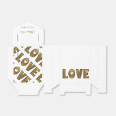 Liebe Typografie Gold Elegante Hochzeit Verlobung Geschenkschachtel (Ungefaltet)
