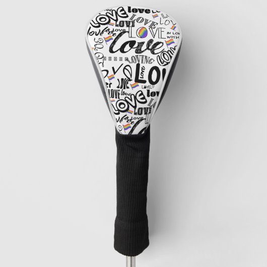 Liebe Typografie Golf Head Cover Design Headcover (Vorderseite)