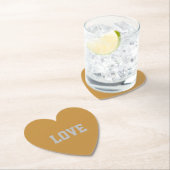 LIEBE Typografie Herz Untersetzer Set (Vor Ort)