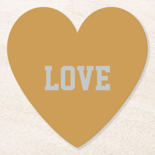 LIEBE Typografie Herz Untersetzer Set