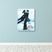 Liebe Typografie Ihre Fotomodelle Wrapped Canvas Leinwanddruck (Insitu (Holzboden))