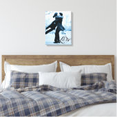 Liebe Typografie Ihre Fotomodelle Wrapped Canvas Leinwanddruck (Insitu (Schlafzimmer))