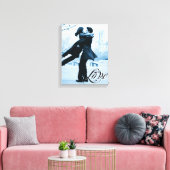 Liebe Typografie Ihre Fotomodelle Wrapped Canvas Leinwanddruck (Insitu (Wohnzimmer))