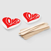 Liebe Typografie in Herzform Fächer (Non-assembled)