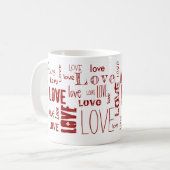 LIEBE! Typografie Kaffeetasse (Vorderseite Links)