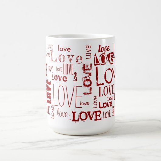 LIEBE! Typografie Kaffeetasse (Mittel)