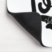Liebe Typografie mit Hundekuppeldrucken Mousepad (Ecke)