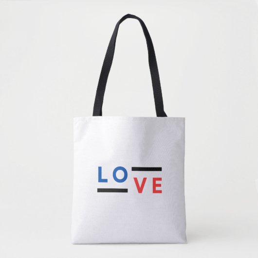 Liebe Typografie Moderne Kunst Tasche (Vorderseite)