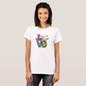Liebe Typografie Ostern Häkelname T-Shirt (Vorne ganz)