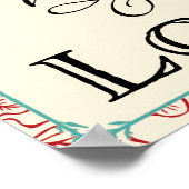 Liebe Typografie Poster (Ecke)
