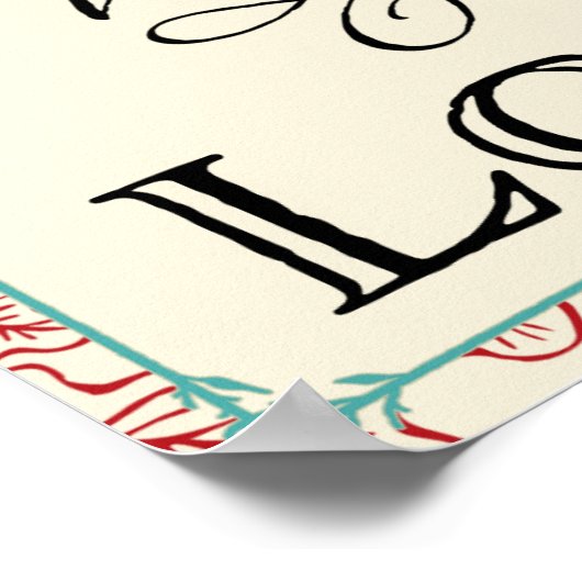 Liebe Typografie Poster (Ecke)
