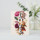 Liebe Typografie Postkarte (Stehend Vorderseite)