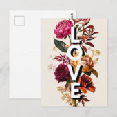Liebe Typografie Postkarte (Vorne/Hinten)