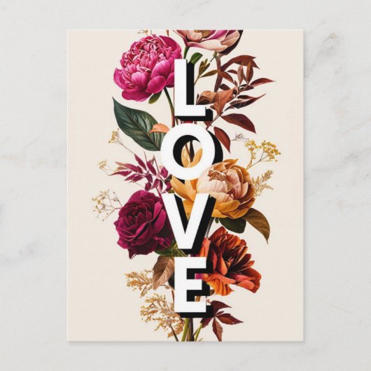 Liebe Typografie Postkarte (Vorderseite)