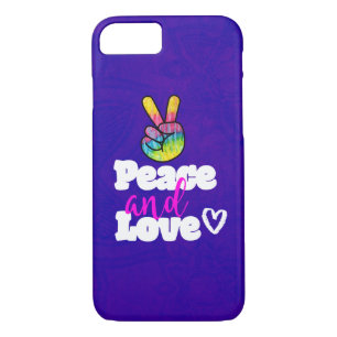 Liebe Typografie Rainbow Hand Peace Sign Case-Mate iPhone Hülle