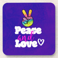 Liebe Typografie Rainbow Hand Peace Sign