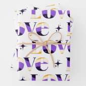 Liebe Typografie Sparkle Muster Cool Geschenkpapier Set (Beispiel)