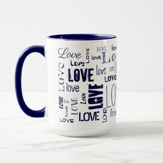 LIEBE! Typografie Tasse (Links)