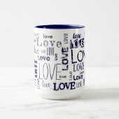 LIEBE! Typografie Tasse (Zentrum)