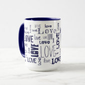 LIEBE! Typografie Tasse (Vorderseite Links)
