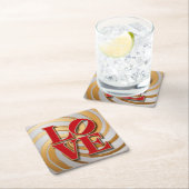 LIEBE Typografie Untersetzer Set (Vor Ort)