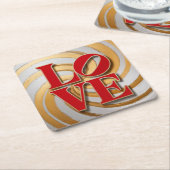 LIEBE Typografie Untersetzer Set (angewinkelt)