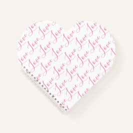 Liebe Typografie Valentine's Journal Notizblock