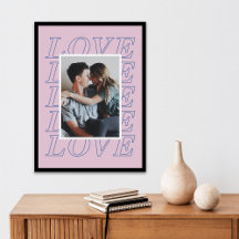 Liebe Typografie Valentinstag Poster - Lavendel