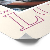 Liebe Typografie Valentinstag Poster - Lila (Ecke)