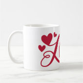 Liebe-Typografie vom Roten Herz Kaffeetasse (Links)