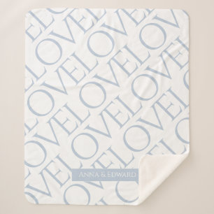 Liebe Typografisches Muster Couple's Sherpa Blanke Sherpadecke