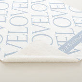 Liebe Typografisches Muster Couple's Sherpa Blanke Sherpadecke (3/4)