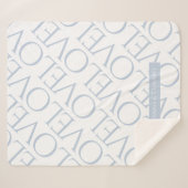 Liebe Typografisches Muster Couple's Sherpa Blanke Sherpadecke (Vorderseite (Horizontal))