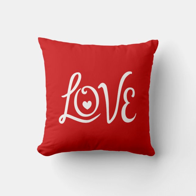 Liebe Typography Kunst Kissen (Vorderseite)
