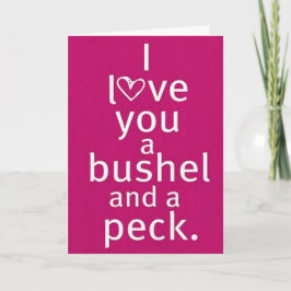 LIEBE U A BUSHEL / PECK / HUGS RUND UM IHREN NACKE FEIERTAGSKARTE